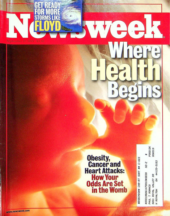 Newsweek Magazine September 27 1999 Hurricane Floyd Destruction Dixie Chicks 1