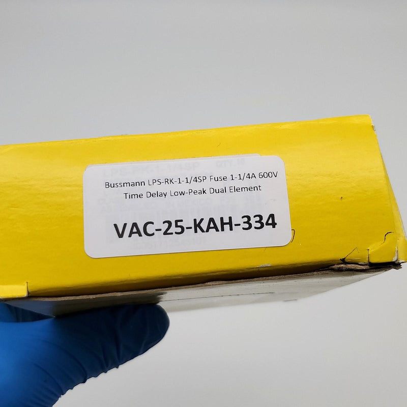 Bussmann LPS-RK-1-1/4SP Fuse 1-1/4A 600V Time Delay Low-Peak Dual Element 4