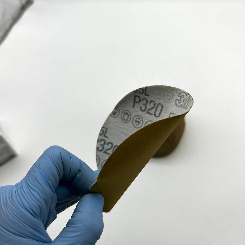 3M Hookit 00959 Gold Film Disc 5in x NH P320 255L Hook and Loop AO 100/bx 4