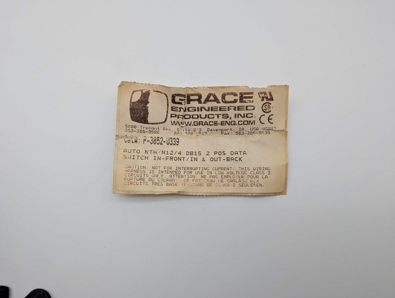 Graceport P-3852-U339 Panel Interface Automation Nth DB15 2 Pos Data Switch