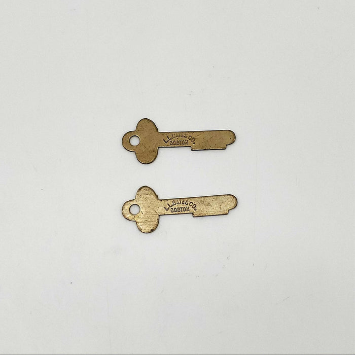 2x LL Bates Co Safe Deposit Lock Key Blanks 0.055"T x 0.362"W x 2.14"L Flat 3