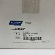 Norton 77696069562 Cloth Sanding Belts 8"x60" Neon R766X P100 Grit 10 Belts 2