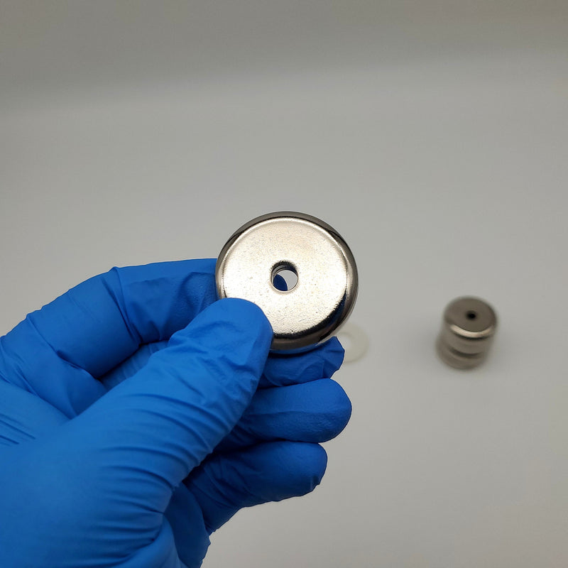 139LB Cup Magnets 1.5" Neodymium Holders 1.5" OD x 0.36" T 0.52" Hole Pack of 5 4