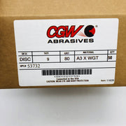 CGW 53732 Sanding Discs PSA 9in 80 GRIT Aluminum Oxide Cloth Backed 50pk 2