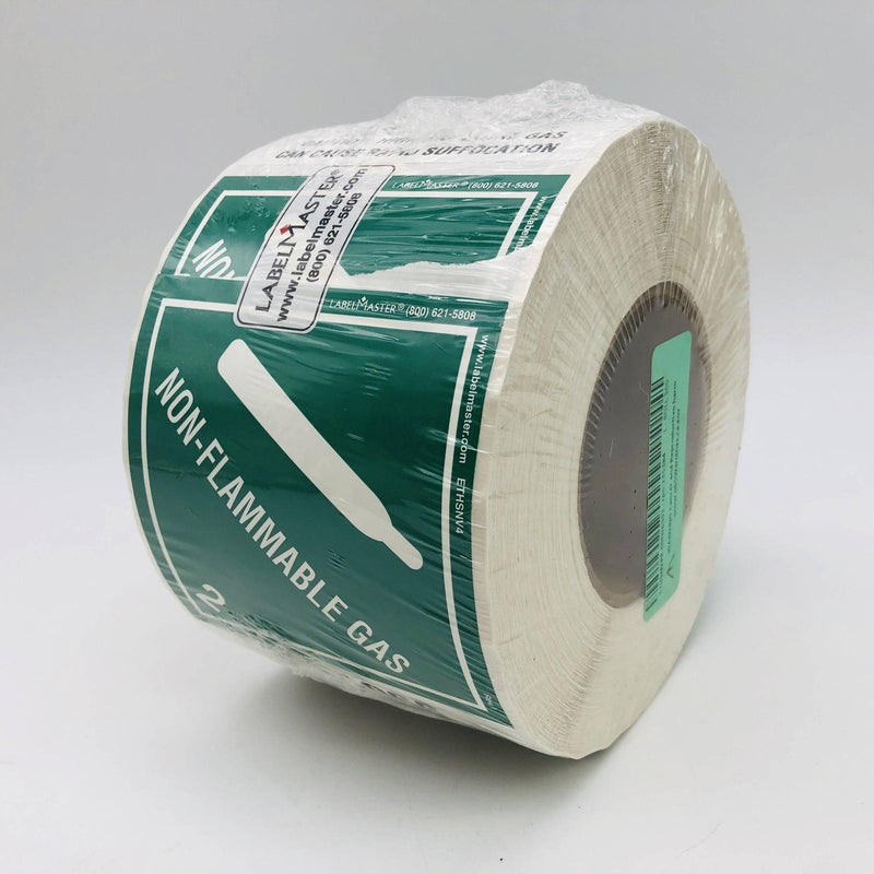Non Flammable Gas UN1066 Shipping Label 1 Roll/500 LabelMaster ETHSNVP4-00006393 6