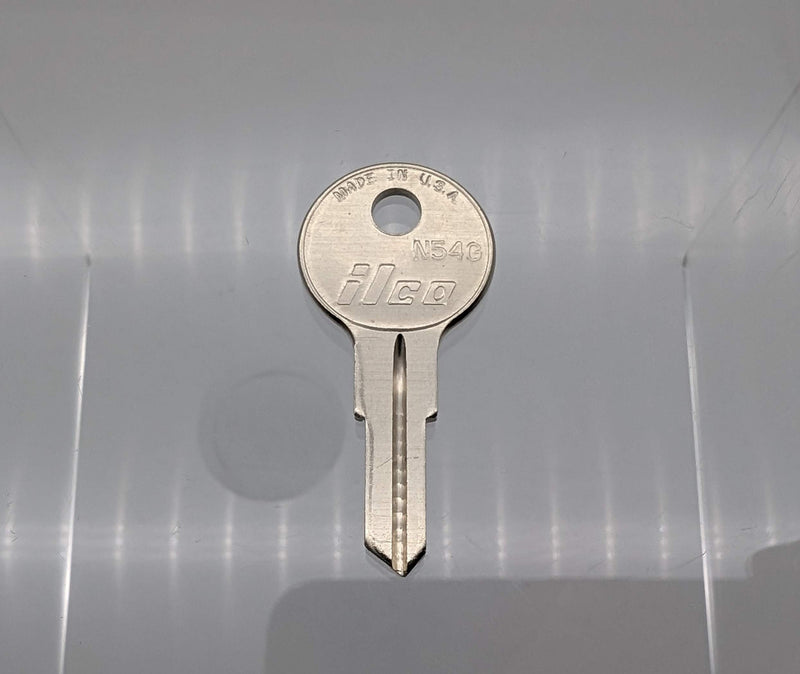 10x Ilco N54G Key Blanks for Some Dominion Fort Lock Cam Locks Nickel Plated