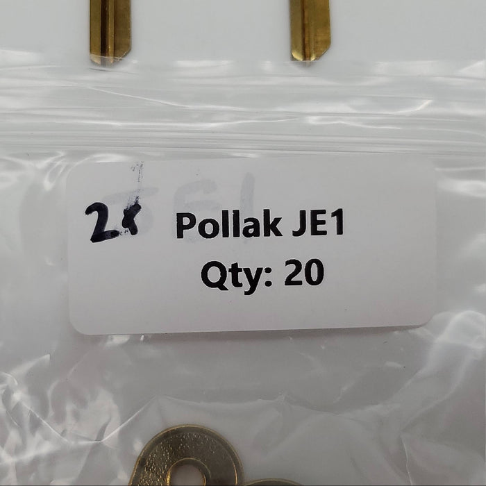 2x Pollak JE1 Boat Key Blanks for Pollak, Johnson, Evinrude Brass USA Made 4