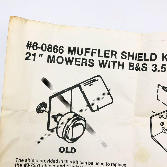 Snapper 60866 Muffler Shield Kit Incomplete OEM NOS Superseded to 7038391YP 9