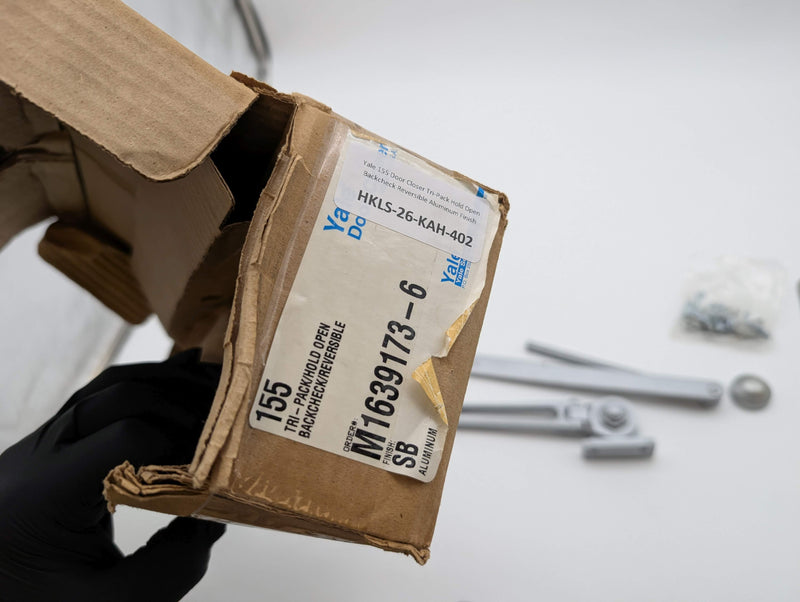 Yale 155 Door Closer Tri-Pack Hold Open Backcheck Reversible Aluminum Finish