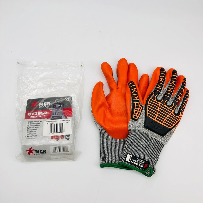 MCR Safety UT2952 Mechanics Work Gloves Sz XL Impact Resistant 13GA A4 1 Pair 7
