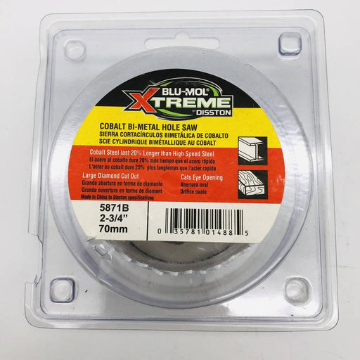 Blu Mol Xtreme 5871B Hole Saw 2-3/4"/70mm Cobalt Steel Bi-Metal Cats Eye Opening 2