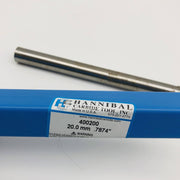 Hannibal 400200 Reamer 20.00mm .7874" Type 400 6 Flutes 9-1/2 OAL 5/8 Shank 3