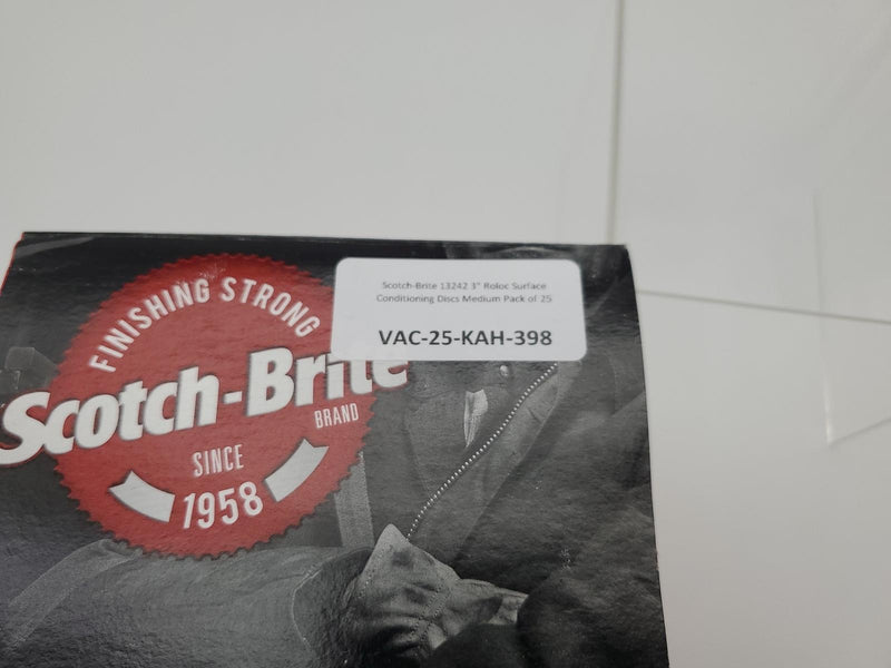 Scotch-Brite 13242 3" Roloc Surface Conditioning Discs Medium Pack of 25 6