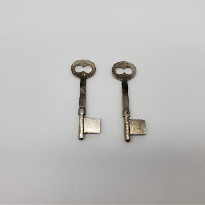 2x Ilco B9 Bit Keys 0.53" Bit Height x 0.51" Wide x 0.09" Thick Malleable Iron 3