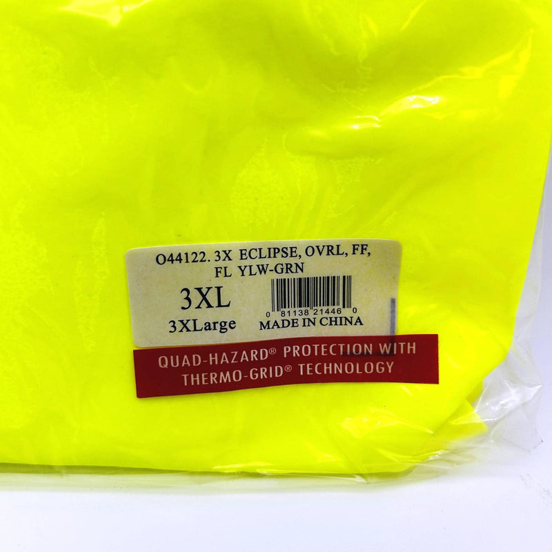 Tingley O44122 Eclipse Overalls Sz 3XL Hi Vis Class E FR Fluorescent Snap Fly