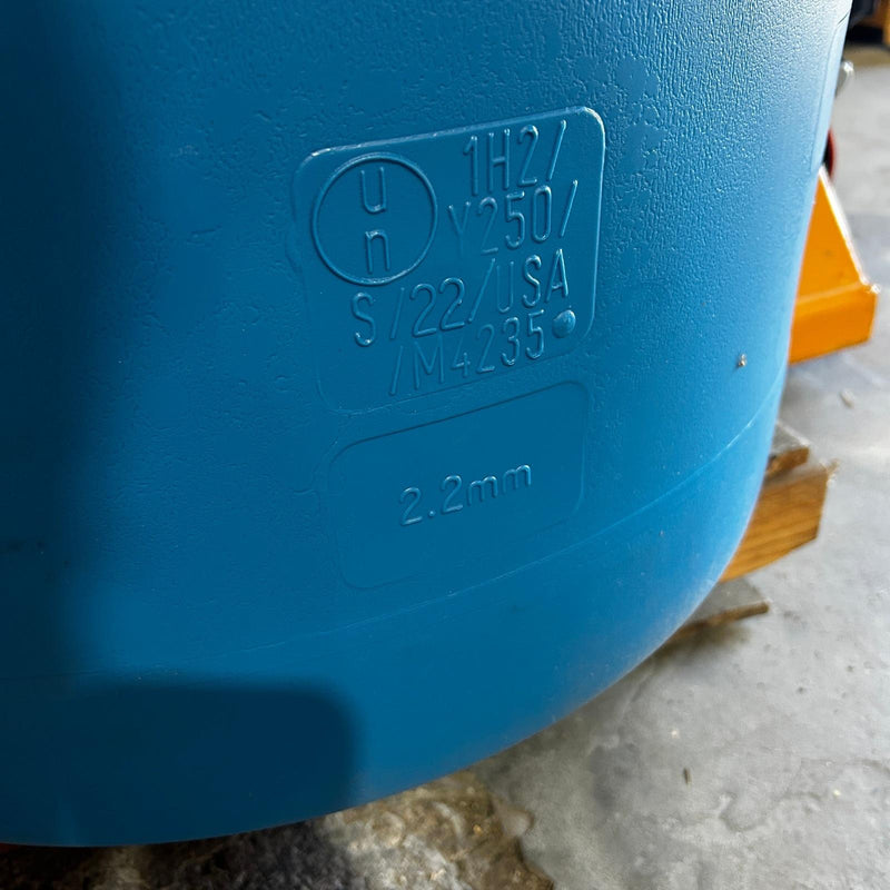 U-Line S-9945BLU Plastic Drum with Lid 55 Gallon Open Top Blue Quick-Lock 5