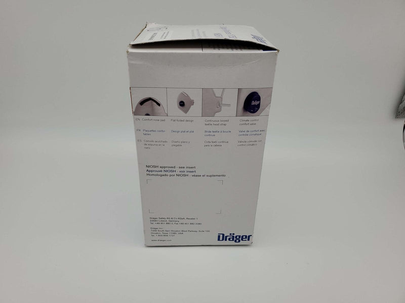 Drager X-plore 1750 N95 V Respirator Masks Disposable w Breathing Valve 15 Pack 5