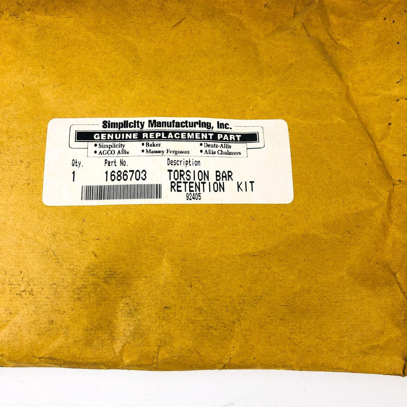 Simplicity 1686703 Torsion Bar Retention Kit OEM NOS Replcd by 1686703SM 8