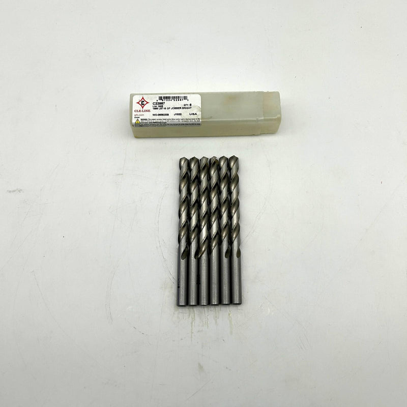 Cle-Line C22987 Jobber Length Drill Bit 1898 Letter S General Purpose Bright 6pk
