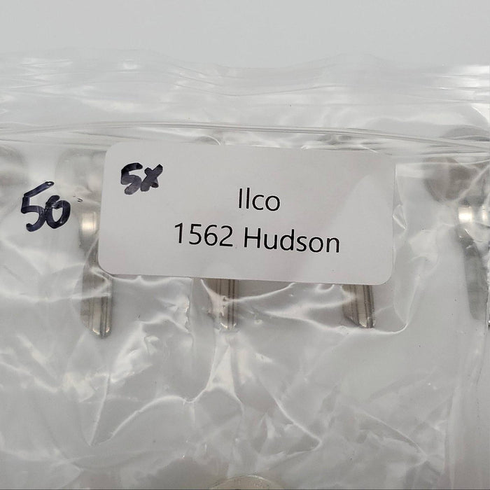 5x Ilco 1562 Key Blanks For Some Hudson Locks H02L Nickel Plated 4