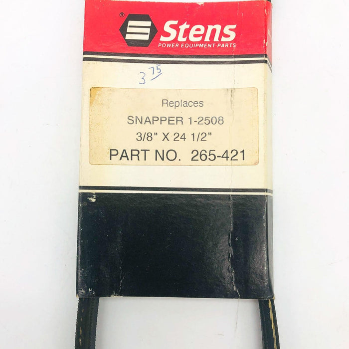 Stens 265-421 Drive Belt 3/8" x 24-1/2" New NOS For Snapper 12508 Open 11