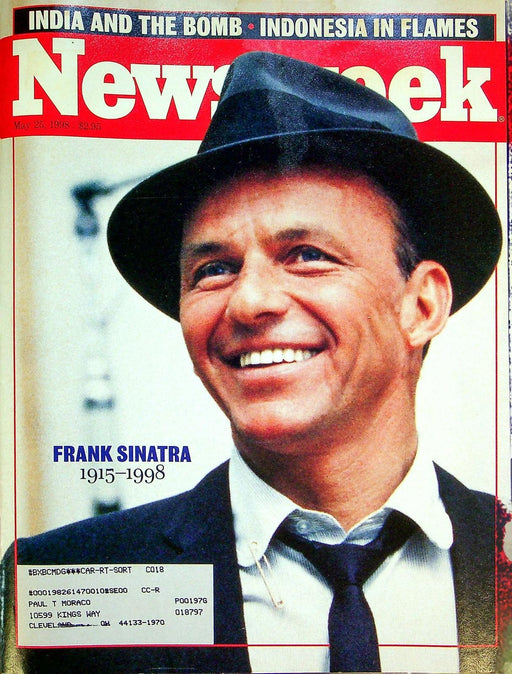 Newsweek Magazine May 25 1998 Frank Sinatra Life and Death India Nuclear Test 1