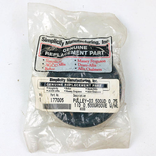 Simplicity 177005 Pulley 3.5000 D 0.751 ID .500 Gro OEM NOS USA 2177005SM Sealed 1