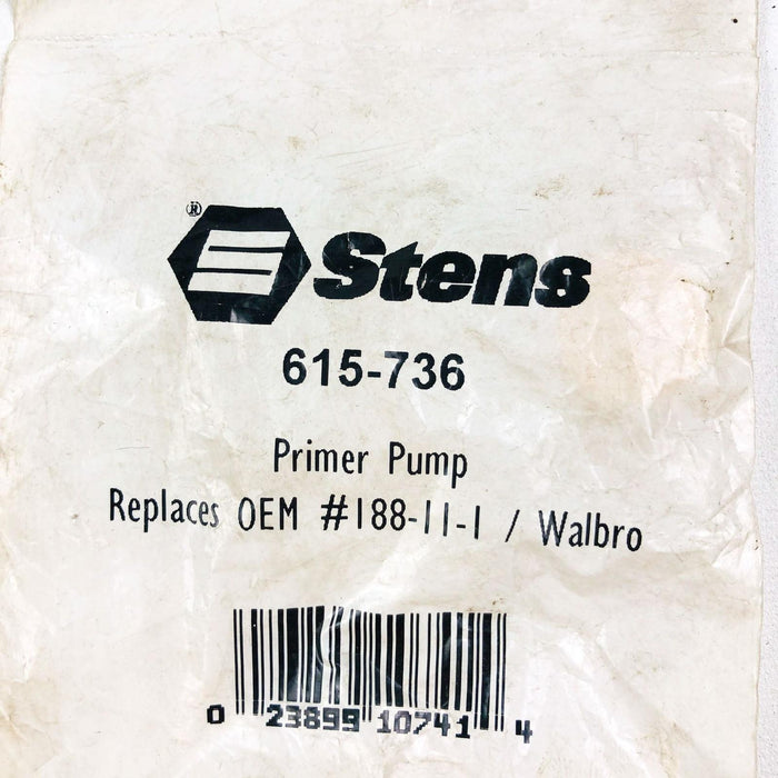 Stens 615-736 Primer Pump New NOS Replaces 188-11-1 Walbro 3