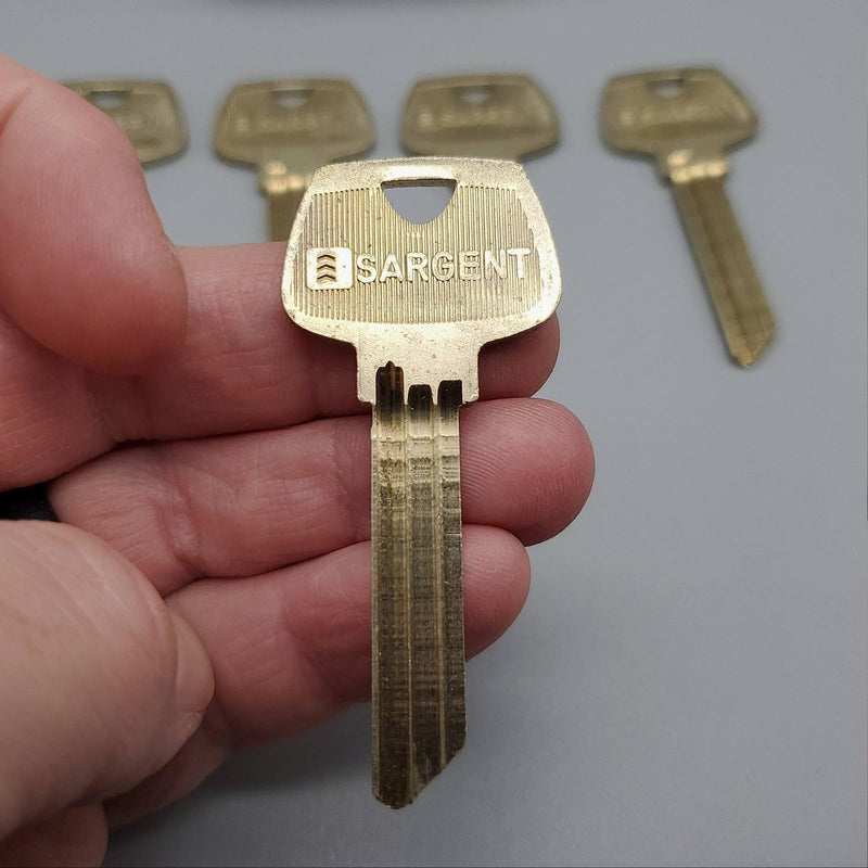 5x Sargent 7270 Key Blanks RN Keyway Nickel Silver 7 Pin NOS 1