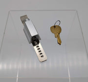 National C8140 Sliding Glass Showcase Lock Dull Chrome Keyed Alike Key Retaining 1