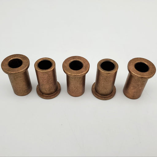 5x Bronze Flanged Bushings 31/64" ID 3/4" OD 1.5" OAL 1" FLOD 1/8" FLTH 1