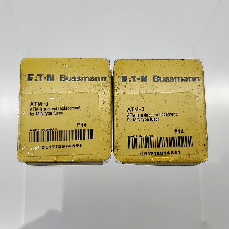 Bussmann ATM3 Fast Acting Fuse 3A Automotive Blade Fuses Pack of 10 1