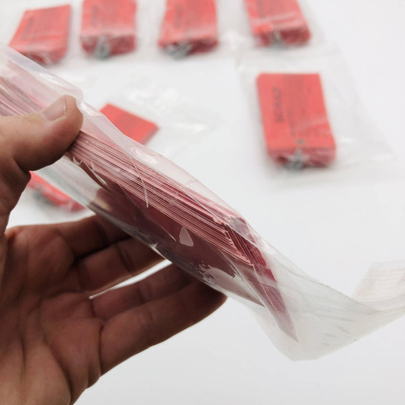 Red Scrap Tag Rectangle Paper Cardstock 3-3/16in x 6-1/4in Wire Eyelet 200pk 5