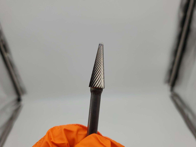 Grobet Rotary File Cone 3/8" D 1/16" LOC 1/4" Shank SL-3 Carbide Tip 32.726 2