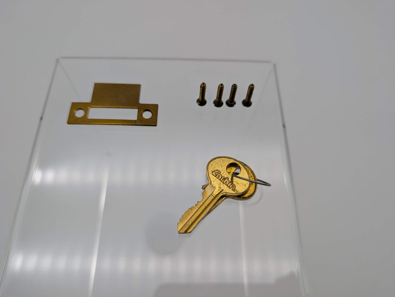 Corbin Cabinet Lock Drawer Lock 1/2" D x 7/8" L Satin Chrome 0666 Keyed Alike
