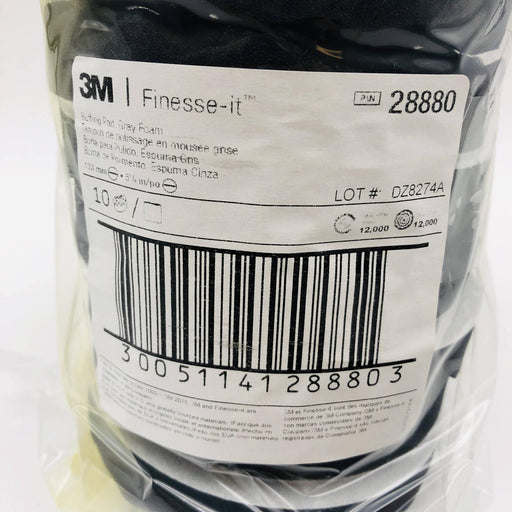 3M 28880 Finesse It Buffing Pad Grey Foam 5-1/4 Auto Body Car Detail Pack of 8 2