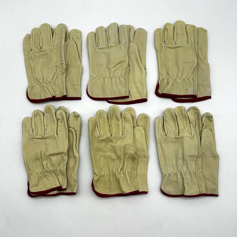 PIP 70-301 Leather Drivers Glove Sz Small Pigskin Leather Straight Thumb 6 Pairs