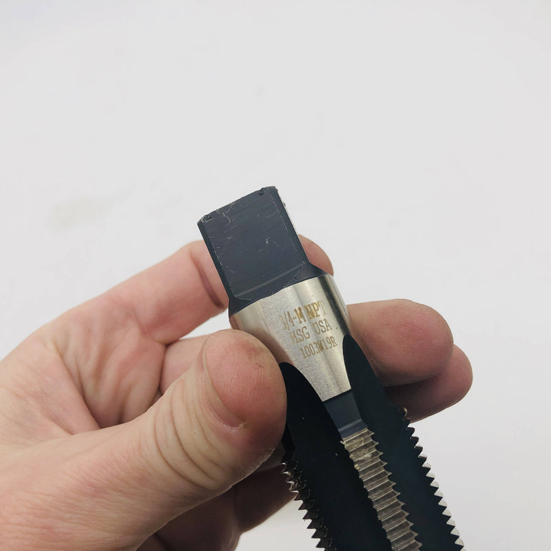 Drillco 290A148 Pipe Tap 2900 3/4-14 Taper Pipe NPT HSS Bright and Black Finish 10