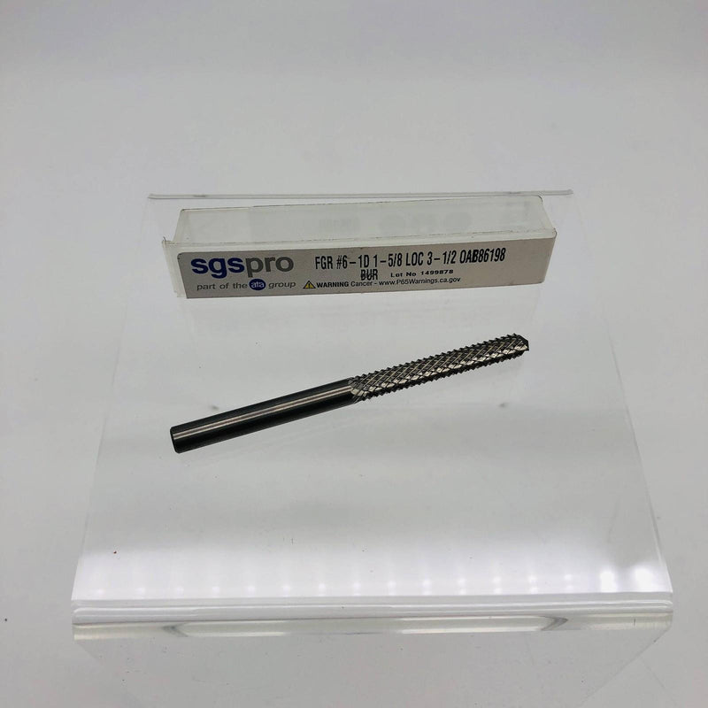 SGS Pro Burr FGR #6-1D 1-5/8 LOC 3-1/2 OAL Solid Carbide PN B86198 12