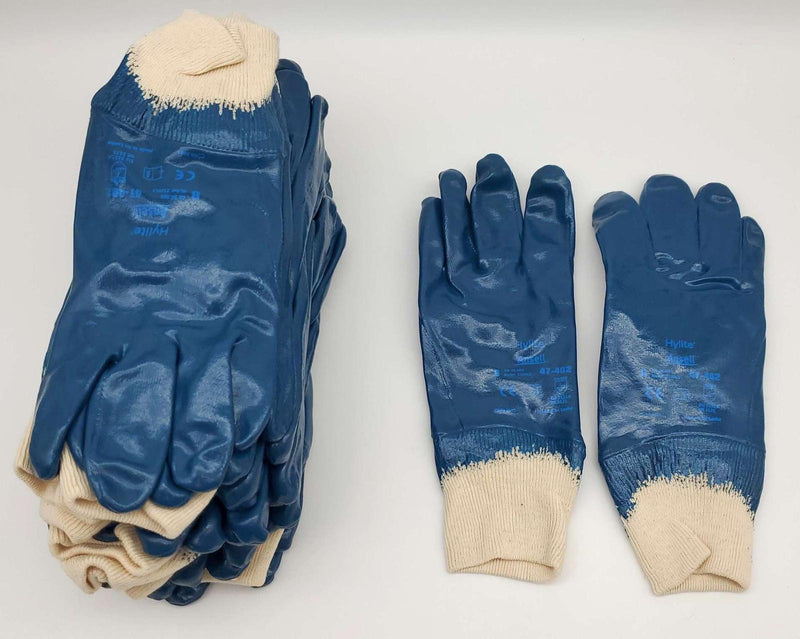 Hylite Nitrile Dipped Work Gloves Medium Oil & Abrasion Resistant 47-402 Pack 12 1