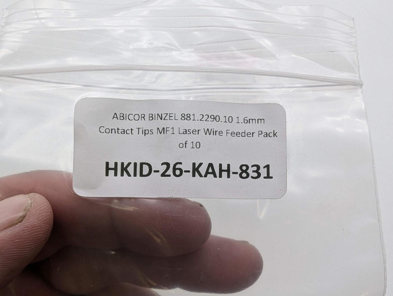 ABICOR BINZEL 881.2290.10 1.6mm Contact Tips MF1 Laser Wire Feeder Pack of 10 3