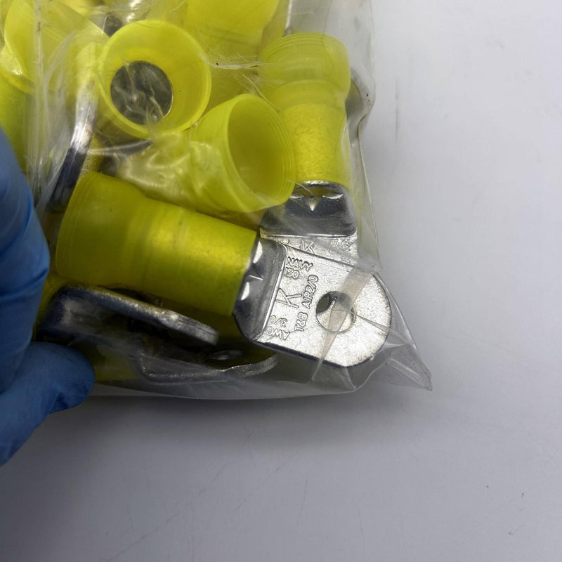 Thomas & Betts Sta-Kon RK727 Ring Terminal Nylon Insulated Yellow 5/16 3/0 25pk 5