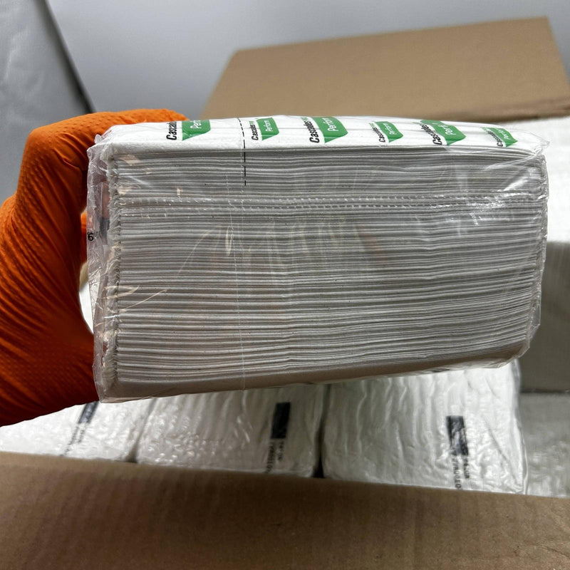 Cascades Pro Perform T410 White Napkin Interfold 1-Ply Recycled 16pks/Case 7
