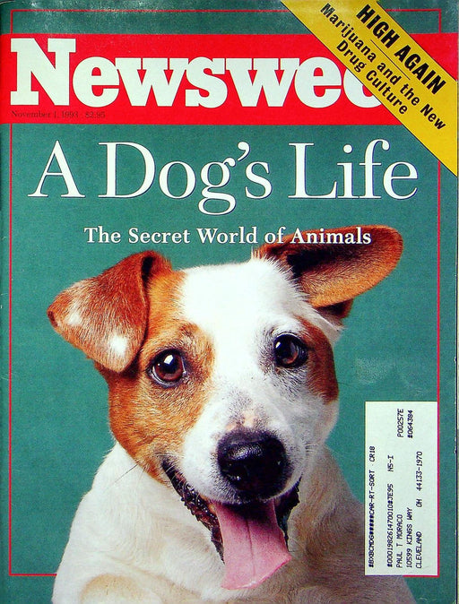 Newsweek Magazine November 1 1993 Marijuana Back Demonization Pop Culture Agrees 1