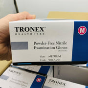 Tronex 9047-20 Disposable Gloves Nitrile Medium Black Powder Free Case of 1000 2