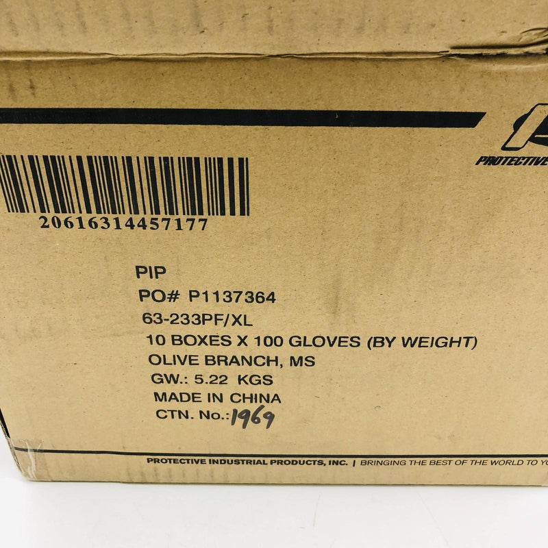 PIP 63-233PF Disposable Glove XL Extra Large Nitrile Fd Grade PWD Free 1000/Case 3