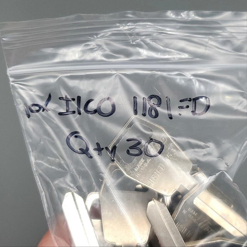 10x Ilco 1181FD Key Blanks Ford ZX2 1983-87 Mercury Lynx 83-86 Nickel Plated 3