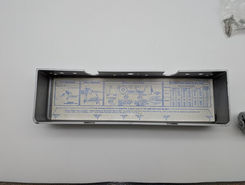 Norton 7500H Door Closer Narrow Projection Hold Open Aluminum Finish Size 2-6 6