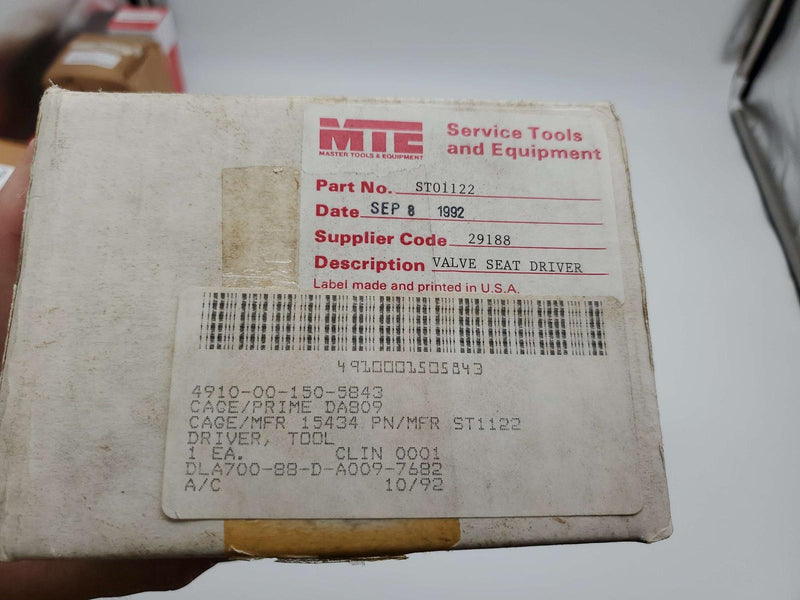 Cummins ST1122 Insert Valve Seat Driver NSN 4910-00-150-5843 4