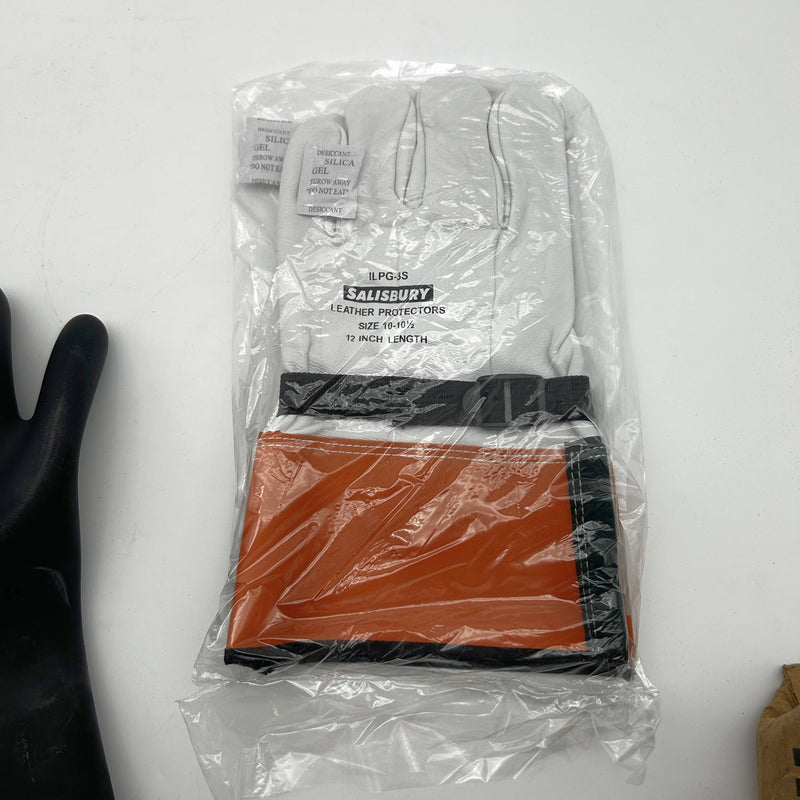 Salisbury by Honeywell GK214B Lineman's Glove Kit Class 2 Black Rubber 14" Sz 10